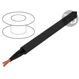 Cablu Neecranat ÖPVC-OZ 2x1mm2 Negru | Electronic-mag.ro | Componente Electronice
