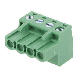 Regletă de Conexiuni Deconectabilă 4 Piste 5,08mm Dreaptă Mufă | Electronic-mag.ro | Componente Electronice
