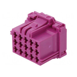 Mufă Conector Automotive MCP 2.8 Mamă 15 PIN Violet | Electronic-mag.ro | Componente Electronice