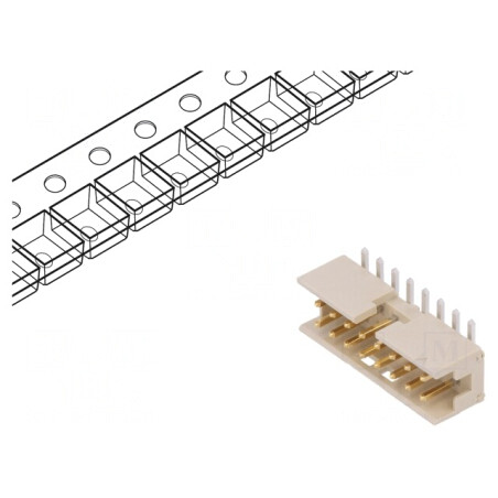 Soclu cablu-placă tată Minitek 2mm 16 PIN SMT 2A pentru PCB | Electronic-mag.ro | Componente Electronice