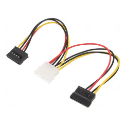 Cablu de Alimentare SATA Molex la SATA 0,15m