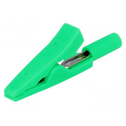 Bornă crocodil verde 10A 60V 41,5mm | Electronic-mag.ro | Componente Electronice