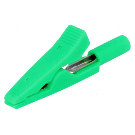 Bornă crocodil verde 10A 60V 41,5mm | Electronic-mag.ro | Componente Electronice