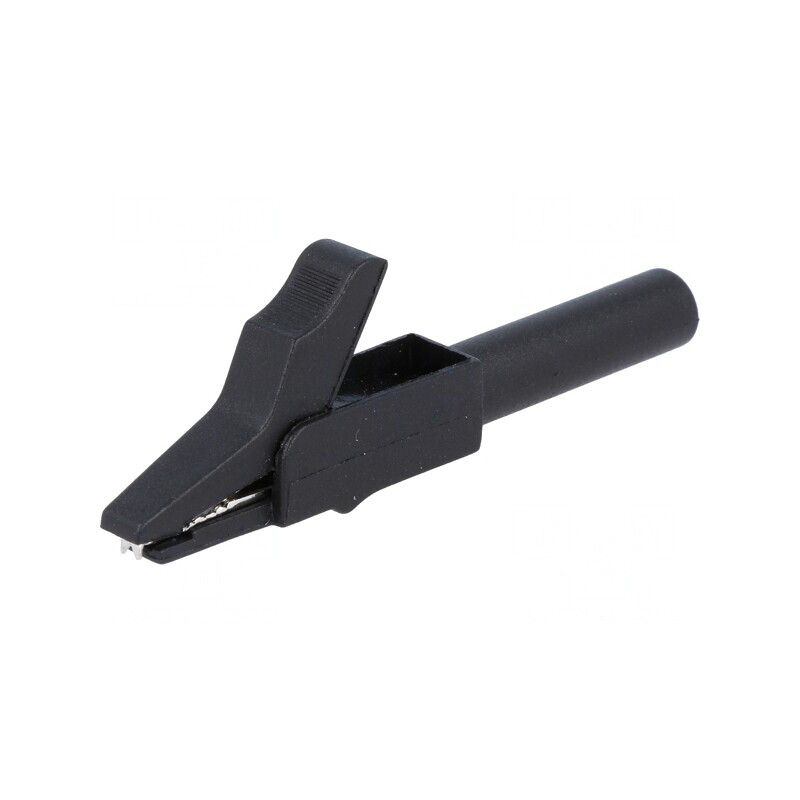 Bornă crocodil neagră 15A 12mm | Electronic-mag.ro | Componente Electronice