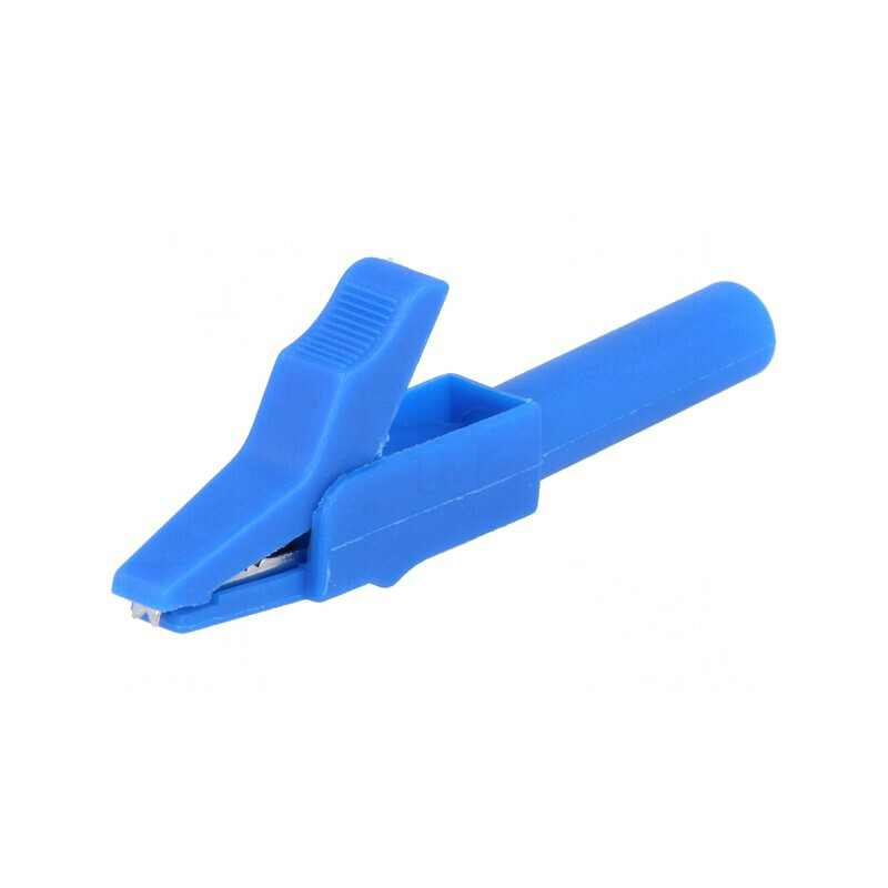 Bornă crocodil 15A albastră 12mm | Electronic-mag.ro | Componente Electronice
