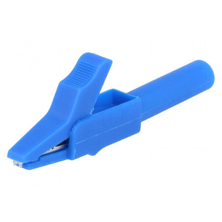 Bornă crocodil 15A albastră 12mm | Electronic-mag.ro | Componente Electronice