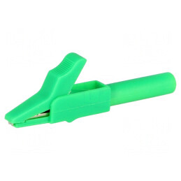 Bornă crocodil verde 15A 12mm | Electronic-mag.ro | Componente Electronice