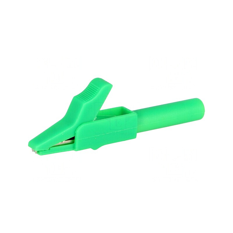 Bornă crocodil verde 15A 12mm | Electronic-mag.ro | Componente Electronice