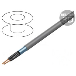 Cablu ecranat LSZH 2x1mm2 gri | Electronic-mag.ro | Componente Electronice
