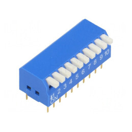 Comutator DIP-SWITCH 10 Secțiuni ON-OFF 12VDC | Electronic-mag.ro | Componente Electronice