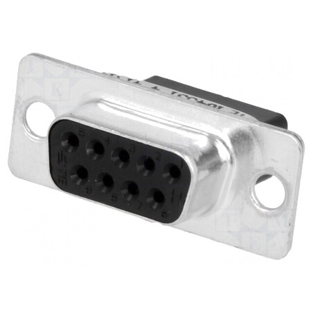 Conector D-Sub 9 Pin Mamă pe Cablu 16.3mm | Electronic-mag.ro | Componente Electronice