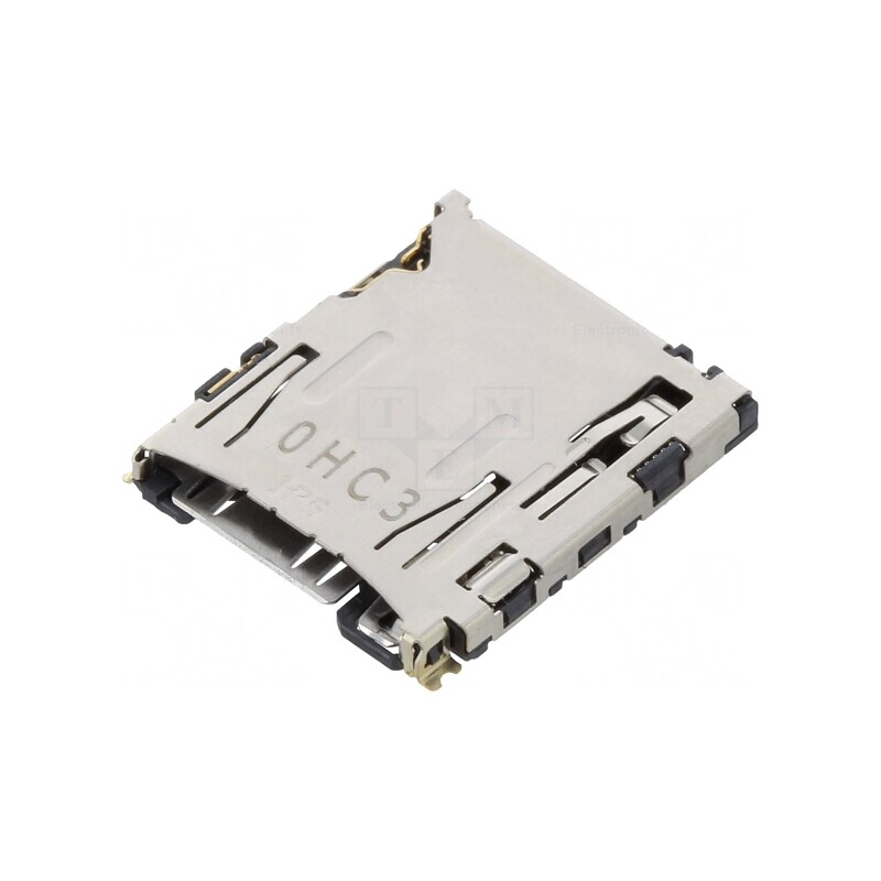 Conector pentru carduri microSD push-push montare pe placă | Electronic-mag.ro | Componente Electronice