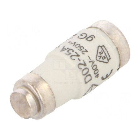 Siguranță gG Întârziere 25A 400VAC 250VDC D02 | Electronic-mag.ro | Componente Electronice