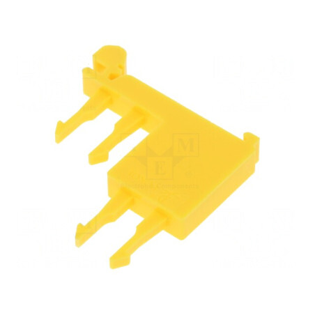 Clema de fixare pentru șină DIN galbenă -25÷100°C | Electronic-mag.ro | Componente Electronice