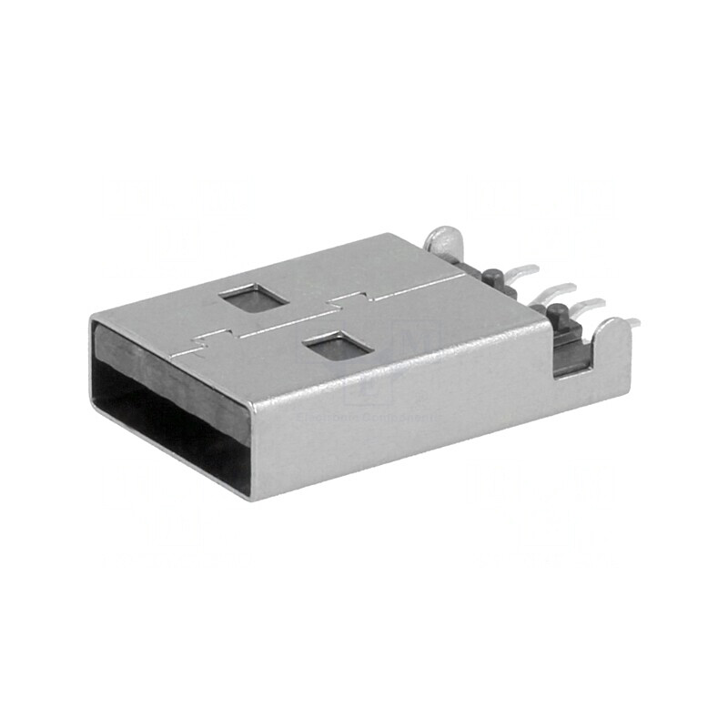 Mufă USB A Tată PCB SMT 4 Pin Orizontală USB 2.0 | Electronic-mag.ro | Componente Electronice