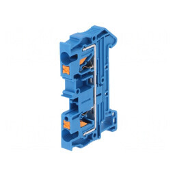 Conector de Șine 0,2-6mm² Albastru 2 Borne | Electronic-mag.ro | Componente Electronice