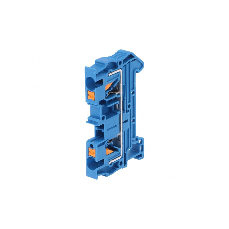 Conector de Șine 0,2-6mm² Albastru 2 Borne | Electronic-mag.ro | Componente Electronice