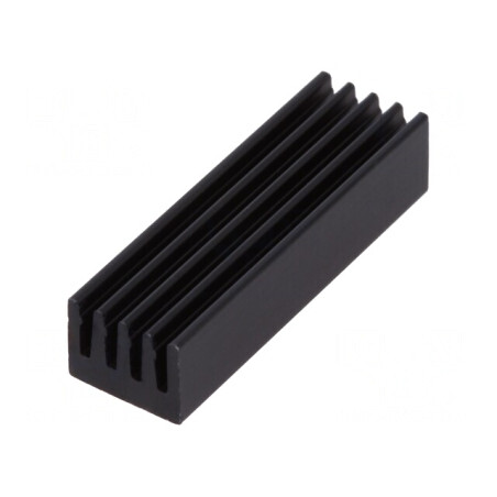 Radiator Aluminiu Extrudat Negru 26mm x 8mm x 6mm 26K/W | Electronic-mag.ro | Componente Electronice
