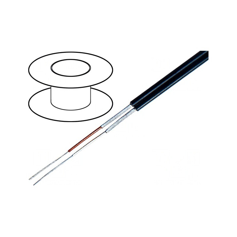 Cablu Microfon 2x0,1mm2 Negru OFC | Electronic-mag.ro | Componente Electronice