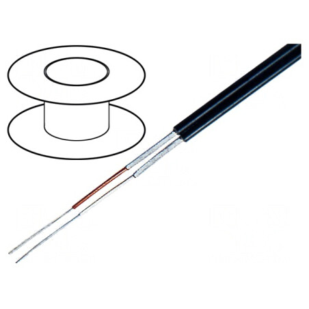 Cablu Microfon 2x0,1mm2 Negru OFC | Electronic-mag.ro | Componente Electronice