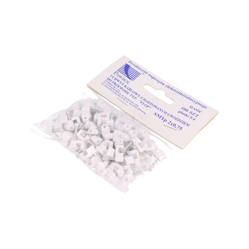 Suport Cablu Plat Alb SMYp 2x0,75 | Electronic-mag.ro | Componente Electronice