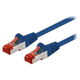 Patch Cord Albastru S/FTP Cat6 0,5m PVC 27AWG | Electronic-mag.ro | Componente Electronice