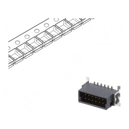 Conector PCB-PCB Tată 12 PIN 1,27mm Termoplast 55-125°C | Electronic-mag.ro | Componente Electronice