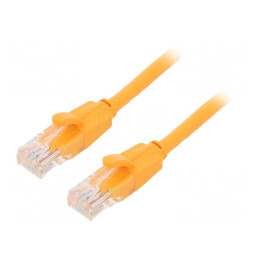 Patch cord U/UTP Cat6 PVC Portocaliu 2m Conectori Auriti | Electronic-mag.ro | Componente Electronice