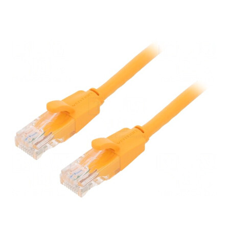 Patch cord U/UTP Cat6 PVC Portocaliu 2m Conectori Auriti | Electronic-mag.ro | Componente Electronice