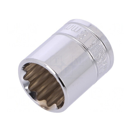 Tubulară 3/8 oțel crom-vanadium 18mm 12-puncte | Electronic-mag.ro | Componente Electronice