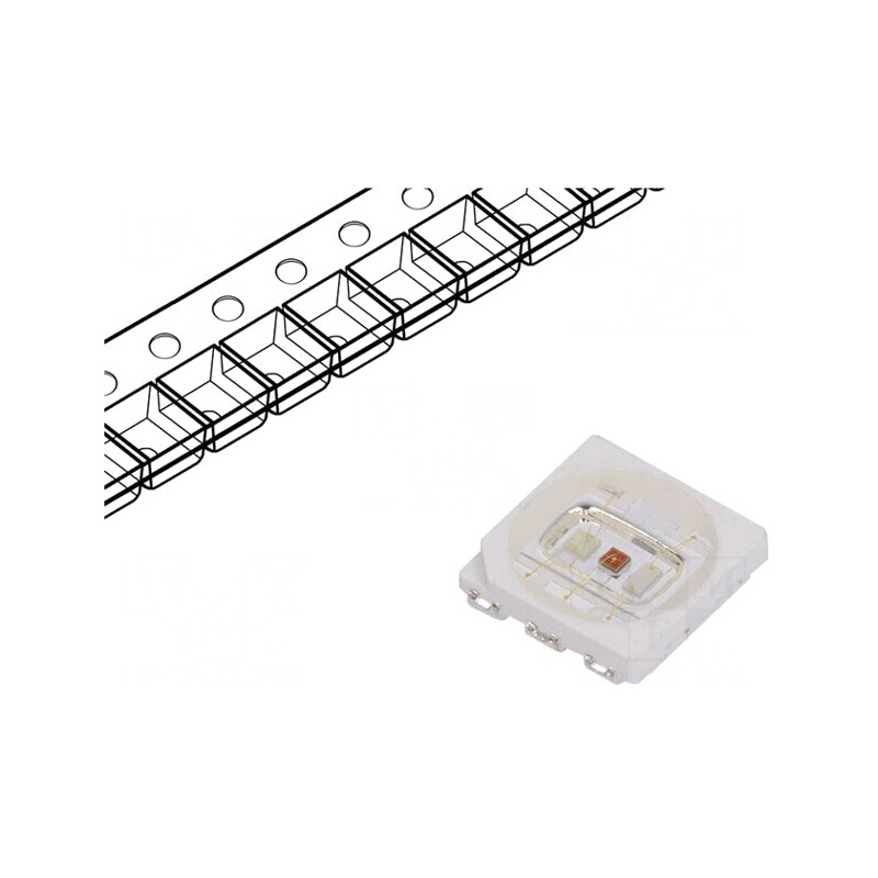 LED RGB SMD 5050 PLCC6 5x5mm 120° 150mA | Electronic-mag.ro | Componente Electronice