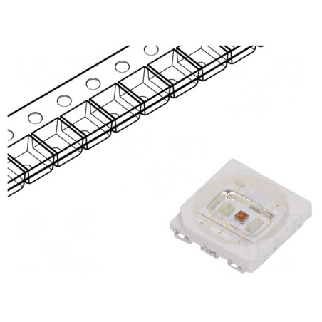 LED RGB SMD 5050 PLCC6 5x5mm 120° 150mA | Electronic-mag.ro | Componente Electronice