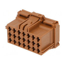 Conector Automotive MCP 2.8 Mamă Mufă Cablu 21PIN Maro | Electronic-mag.ro | Componente Electronice
