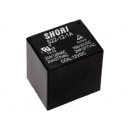 Releu Electromagnetic SPST-NO 12VDC 17A 277VAC PCB | Electronic-mag.ro | Componente Electronice