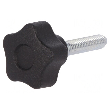 Buton de Reglare Negru Ø25mm M6 | Electronic-mag.ro | Componente Electronice