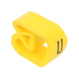 Marcator Galben PVC cu Orificiu 8-16mm -30÷60°C | Electronic-mag.ro | Componente Electronice