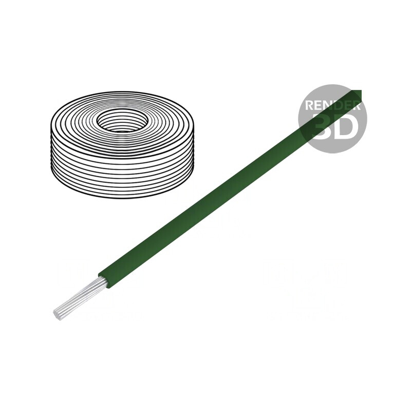 Cablu litat Cu 18AWG PVC verde 30m | Electronic-mag.ro | Componente Electronice
