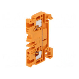 Conector de Șine 2.5mm2, 2 Borne, Portocaliu TS35 | Electronic-mag.ro | Componente Electronice