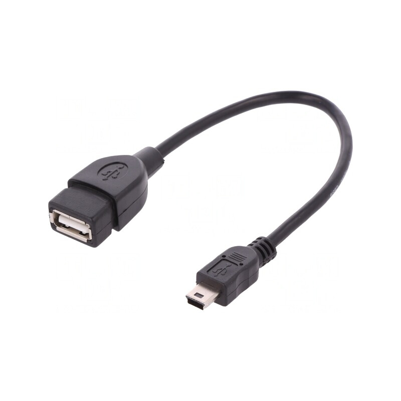 Cablu OTG USB 2.0 A la Mini B 0.2m Negru | Electronic-mag.ro | Componente Electronice Cablu OTG USB 2.0 A la Mini B 0.2m Negru | Electronic-mag.ro | Componente Electronice