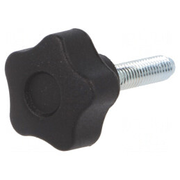 Buton Reglare Negru Ø25mm M6 | Electronic-mag.ro | Componente Electronice