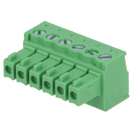 Regletă de conexiuni deconectabilă 3,5mm 6 piste drept mufă | Electronic-mag.ro | Componente Electronice