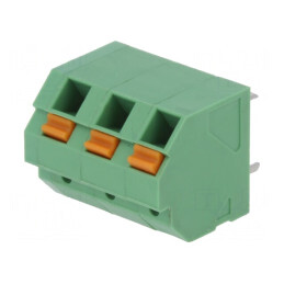 Regletă de Conexiuni PCB 5,08mm 3 Piste cu Buton | Electronic-mag.ro | Componente Electronice