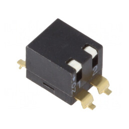 Comutator DIP-SWITCH 2 Secțiuni ON-OFF 0.025A 24VDC | Electronic-mag.ro | Componente Electronice