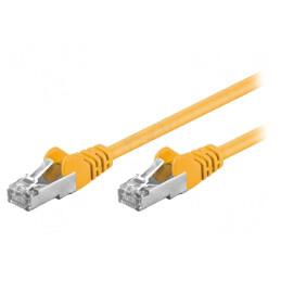 Patch cord F/UTP 5e galben 1m ecranat | Electronic-mag.ro | Componente Electronice