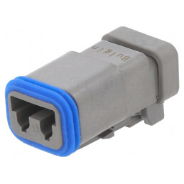 Conector cablu-cablu PX0 mamă 2 pini gri IP68 | Electronic-mag.ro | Componente Electronice