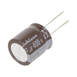 Condensator Electrolitic THT 47uF 400VDC 18x20mm | Electronic-mag.ro | Componente Electronice