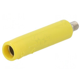 Soclu Banană 4mm 32A Galben Izolat | Electronic-mag.ro | Componente Electronice