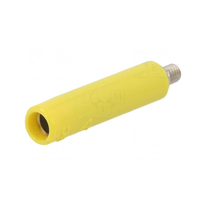 Soclu Banană 4mm 32A Galben Izolat | Electronic-mag.ro | Componente Electronice