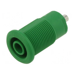 Soclu Banană Verde 4mm 24A 1kV | Electronic-mag.ro | Componente Electronice
