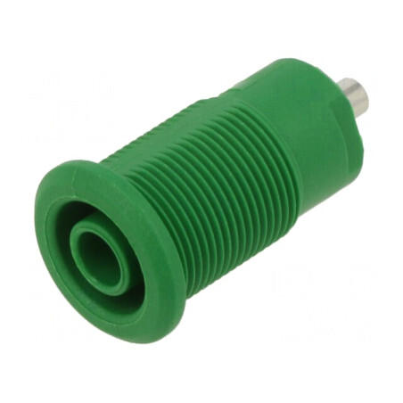 Soclu Banană Verde 4mm 24A 1kV | Electronic-mag.ro | Componente Electronice